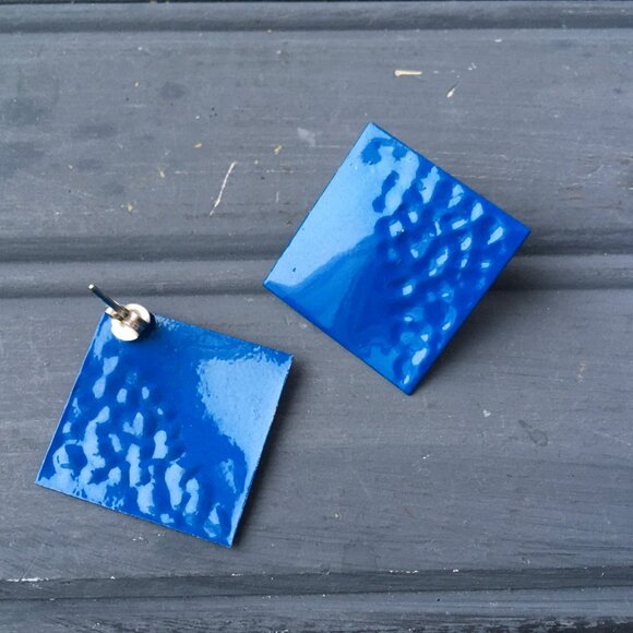 Blue Enamel Earring Lot (Lot of 6) - Picture 4 of 9